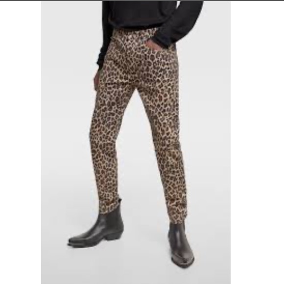 leopard jeans mens
